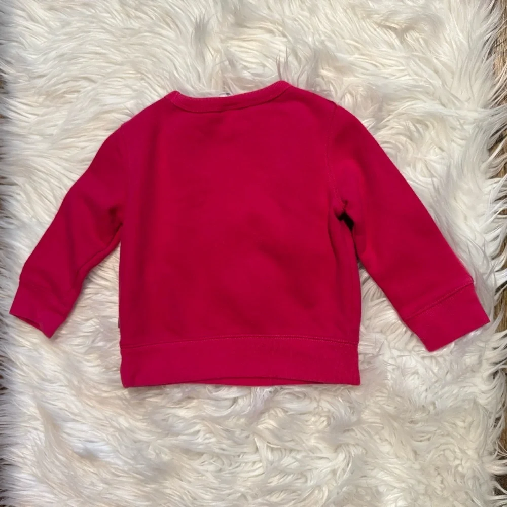 GAP Baby Girl 2T Pink 1969‎ Logo Fleece Sweatshirt Cozy